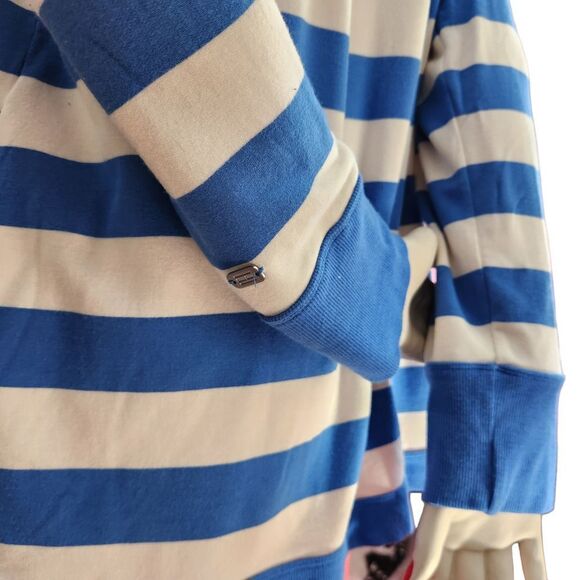 Tommy Hilfiger Sport Pullover Striped Top Womens XL Blue & White Long Sleeves - Picture 7 of 11